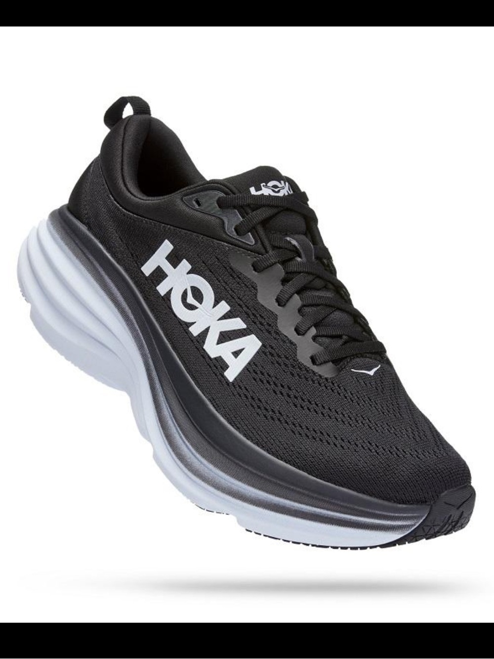 Hoka Men's Black and White Road Running Shoes